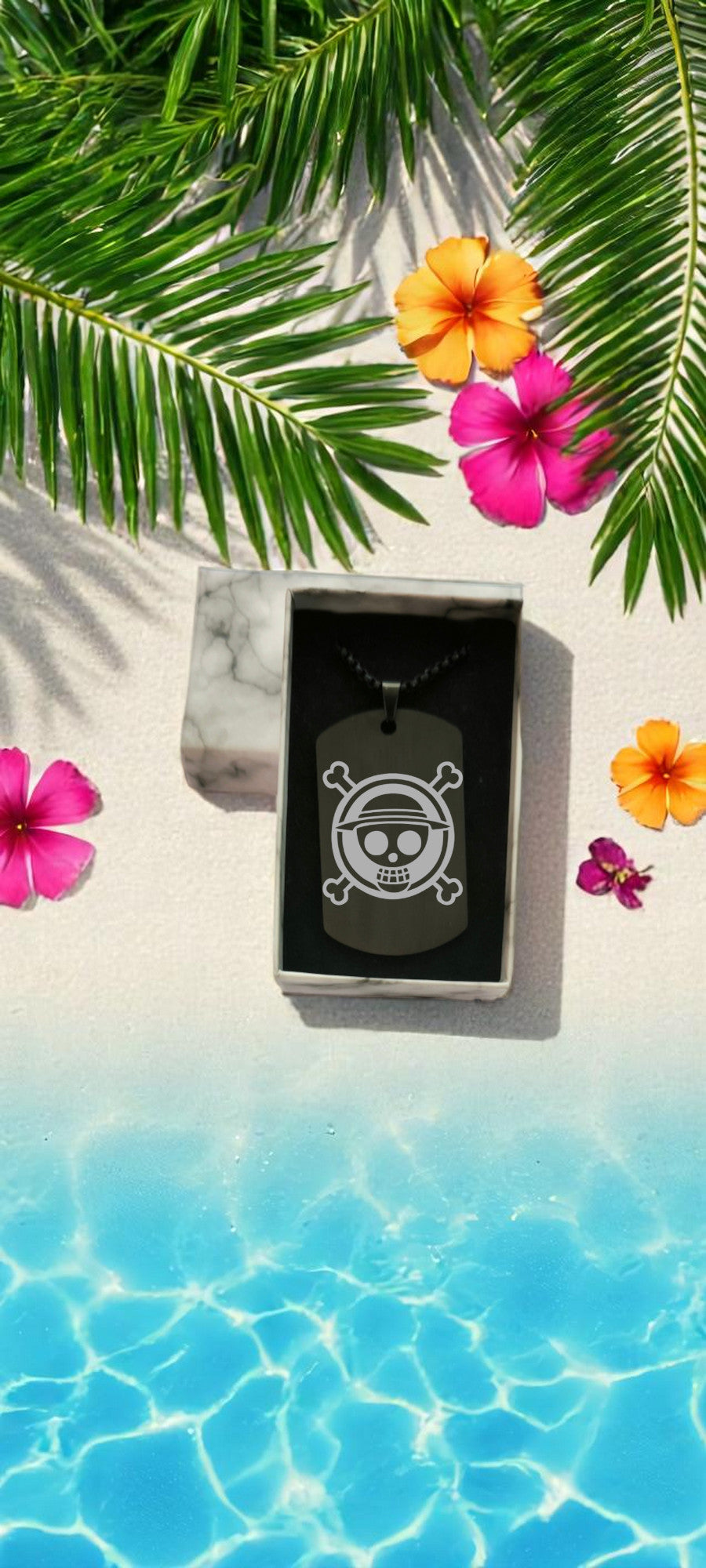 Collier plaque militaire illustration