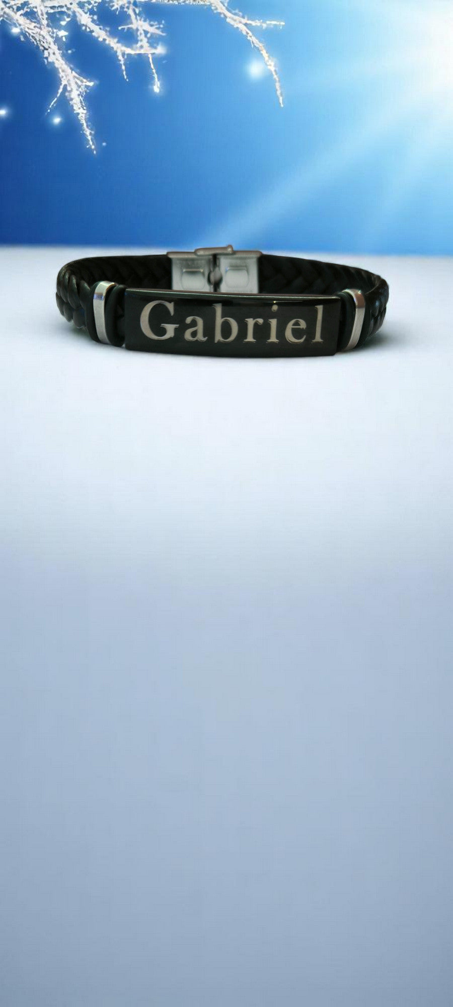 Bracciale in pelle intrecciata