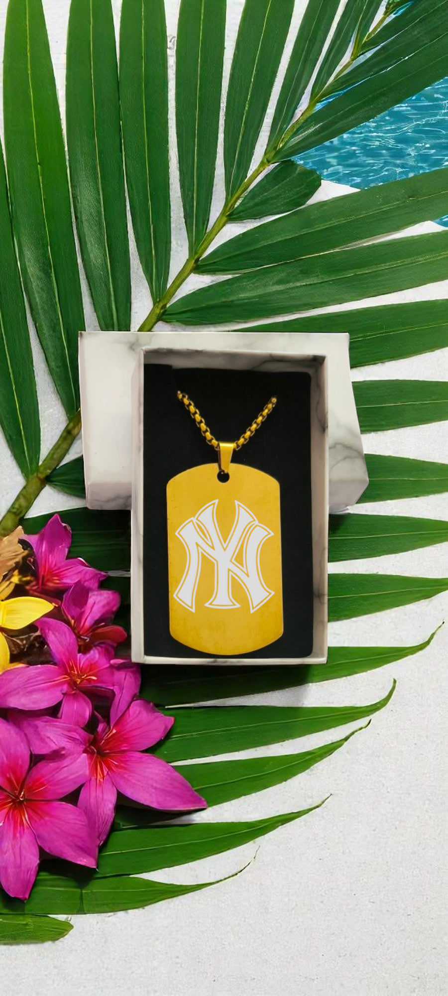 Collier plaque militaire illustration