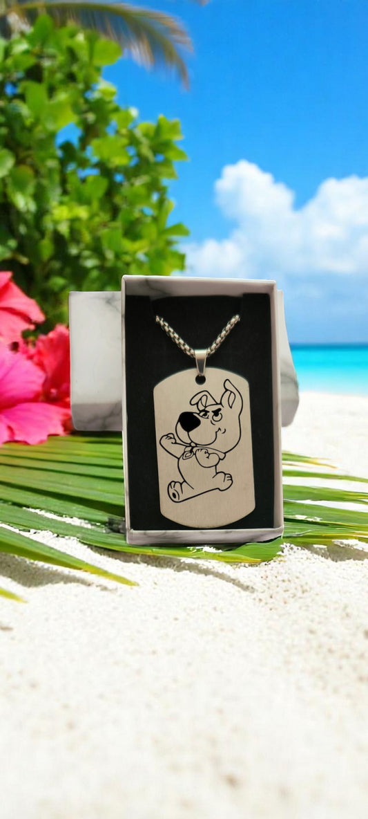 Collier plaque militaire illustration