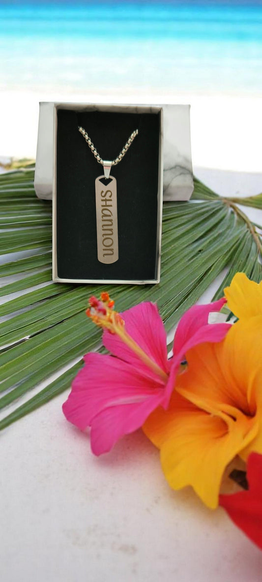 Collier barre rectangle