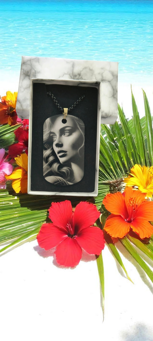 Collier plaque militaire photographie