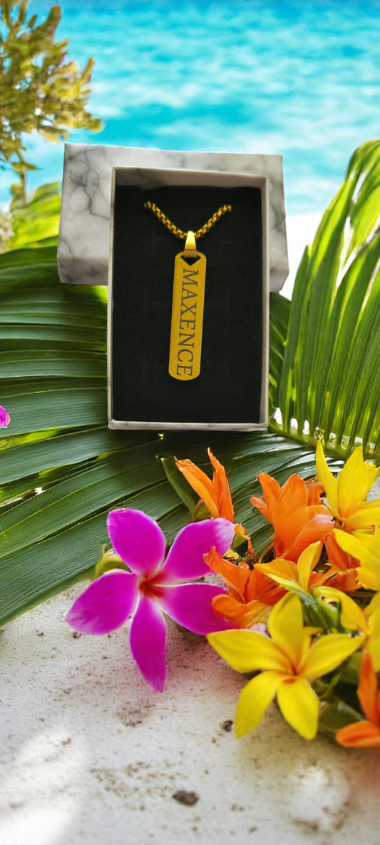 Collier barre rectangle