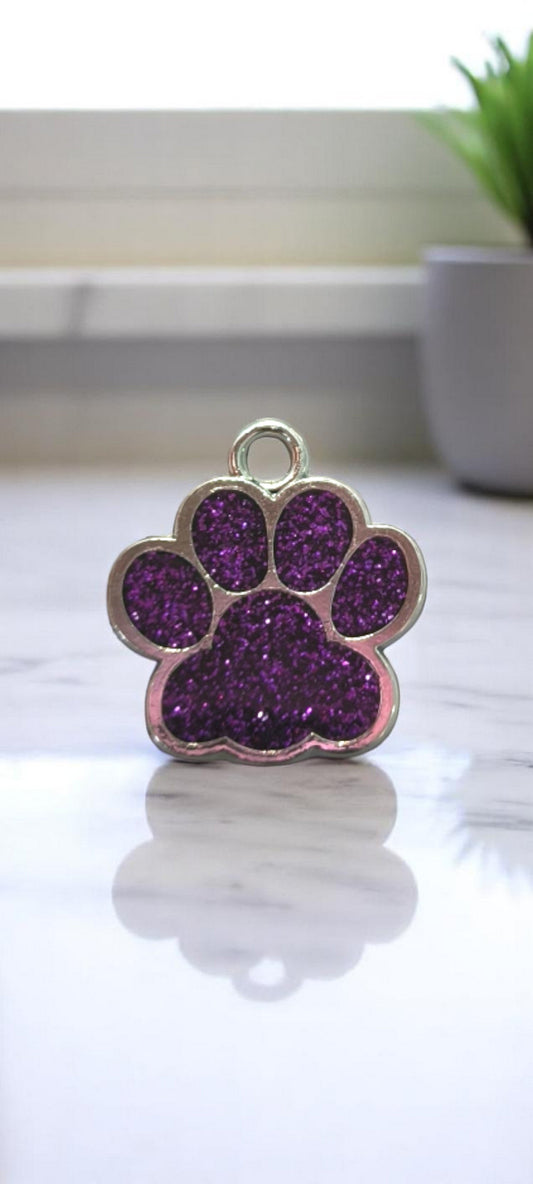 Medaglione di paillettes viola