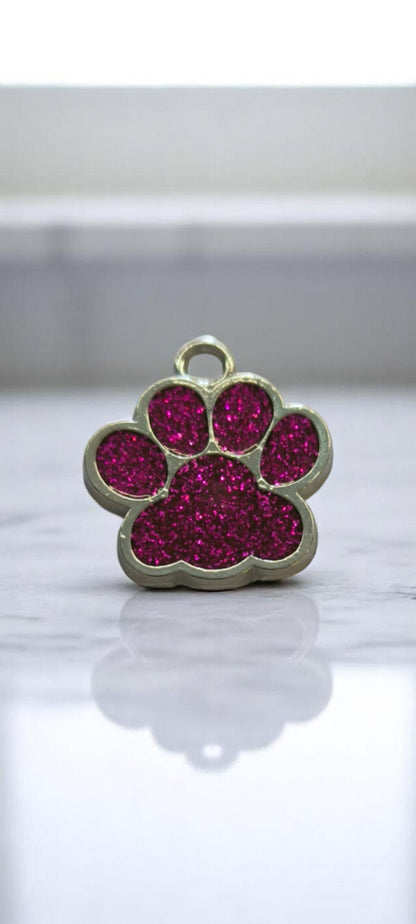 Medaglione di paillettes rosa scuro