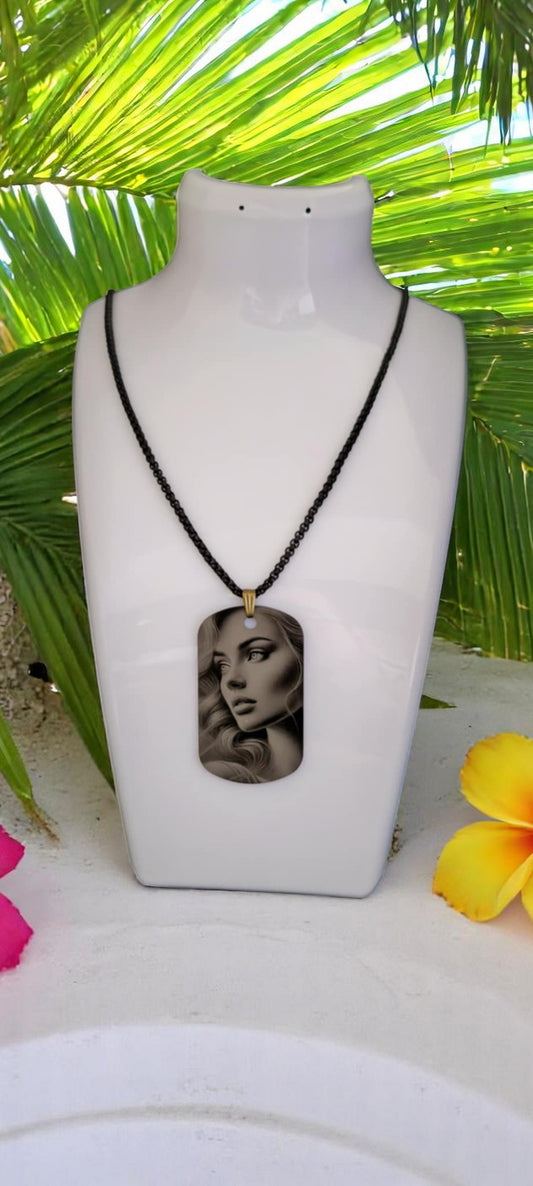 Collier plaque militaire photographie